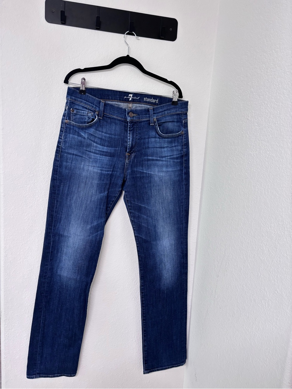 7 For All Mankind Standard Fit Men’s Jeans in Dark Blue